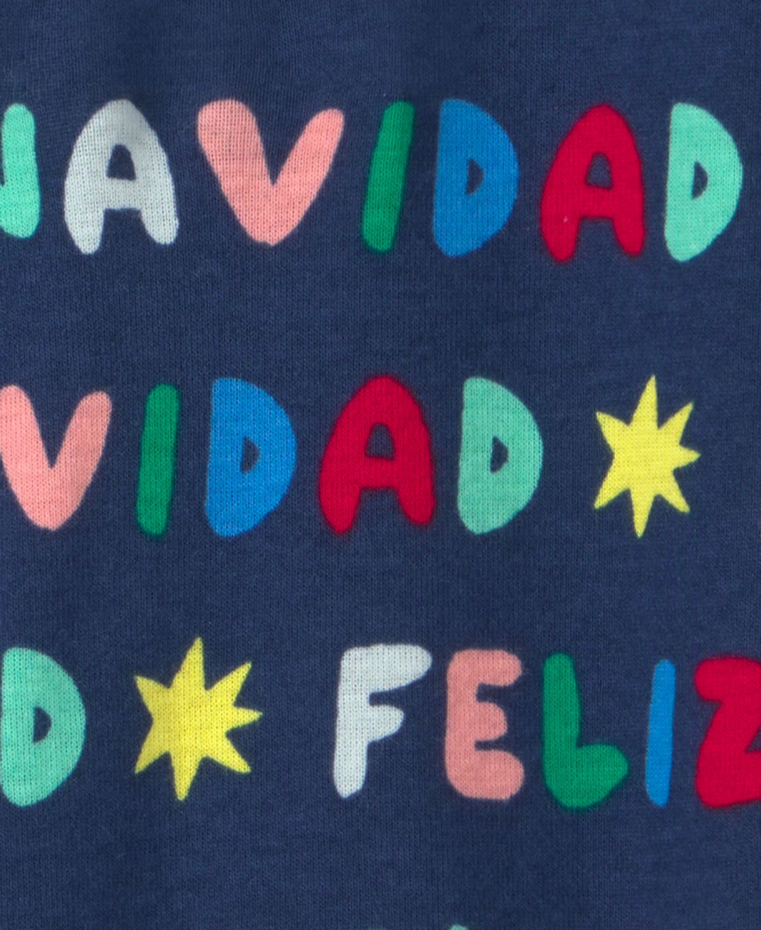 Baby Boys' and Girls' Feliz Navidad Snug-Fit 2-Way Zip 1-Piece Footed Pajama