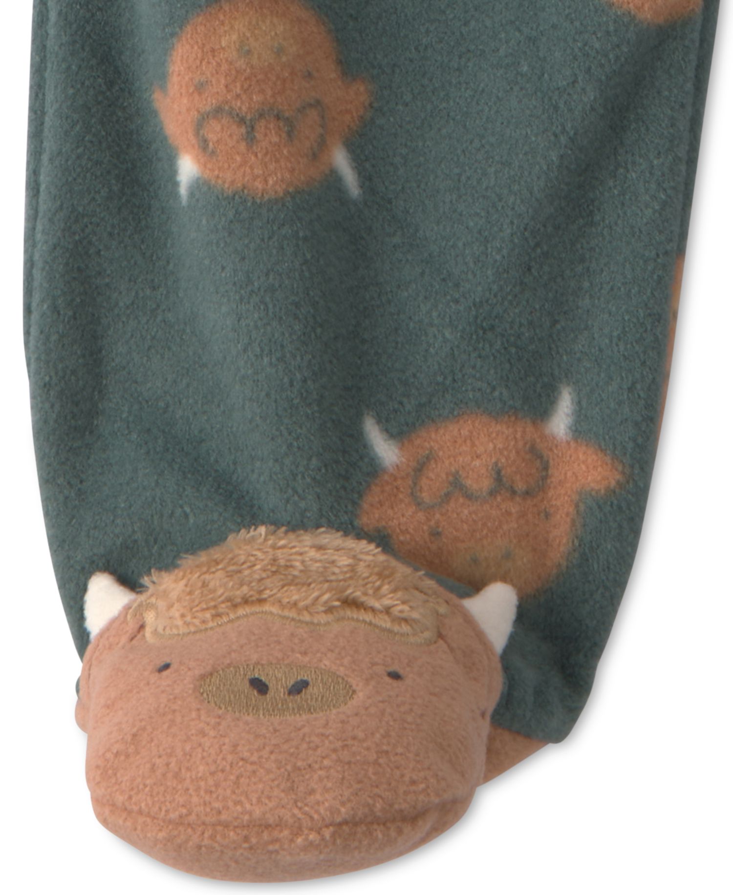 Baby Boys' Farm 2-way Zip Footed Fleece Sleep & Play Pajamas
