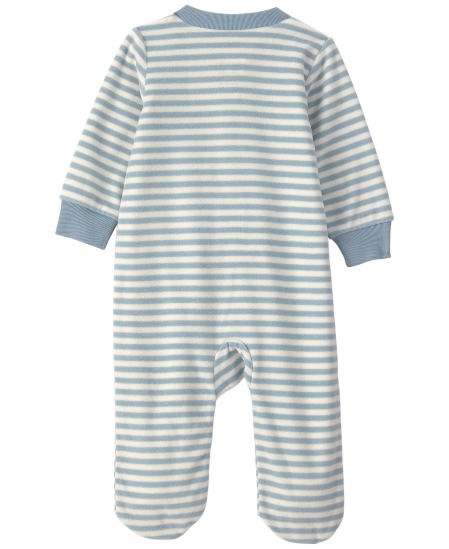 Boys' and Girls' Milk & Cookies 2-Way Zip Striped Fleece Sleep & Play Pajamas