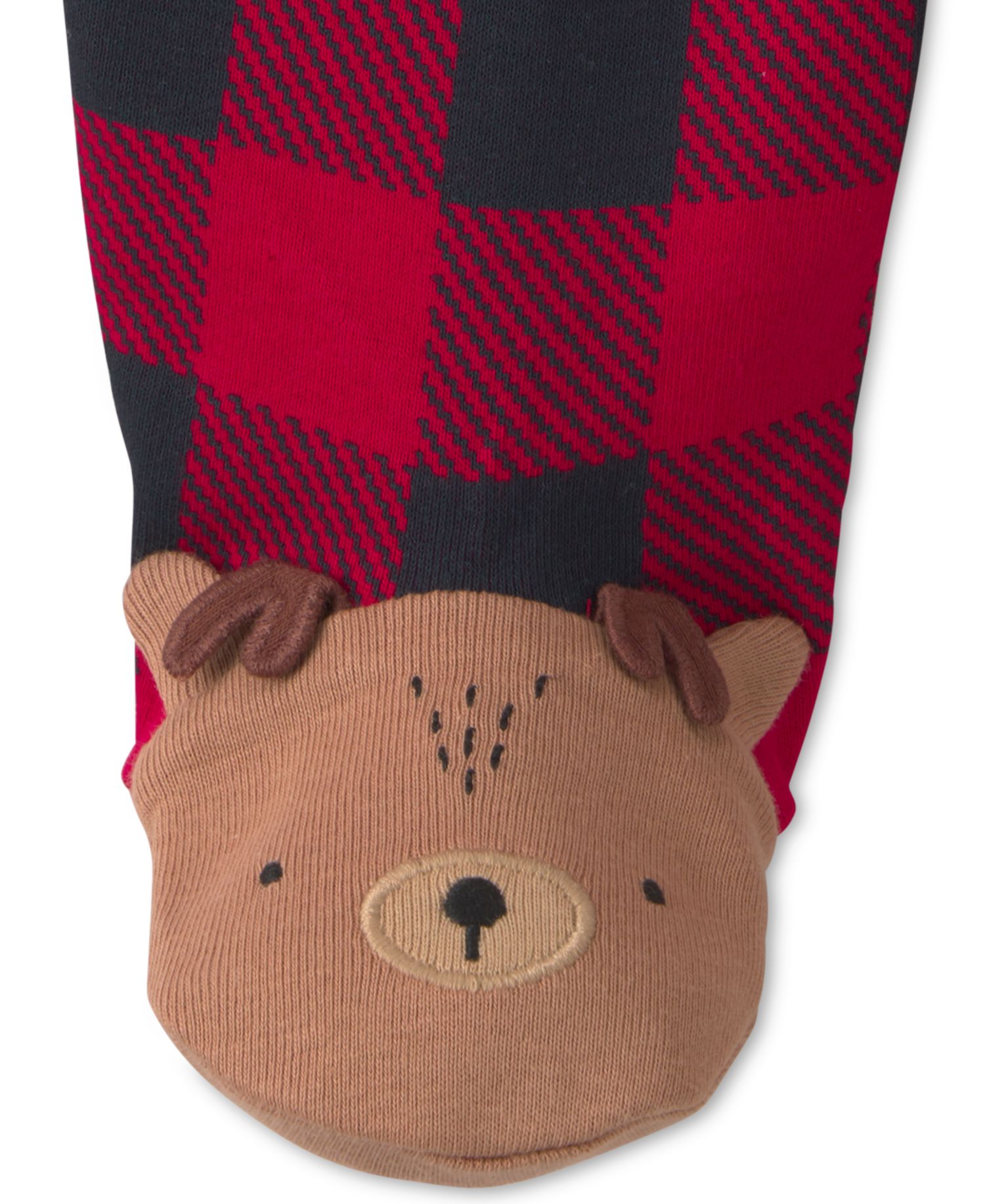 Baby Boys' Dreaming of Santa Long-Sleeve Buffalo-Check Bodysuit and Footed Pajama Pant, 3-Piece Set