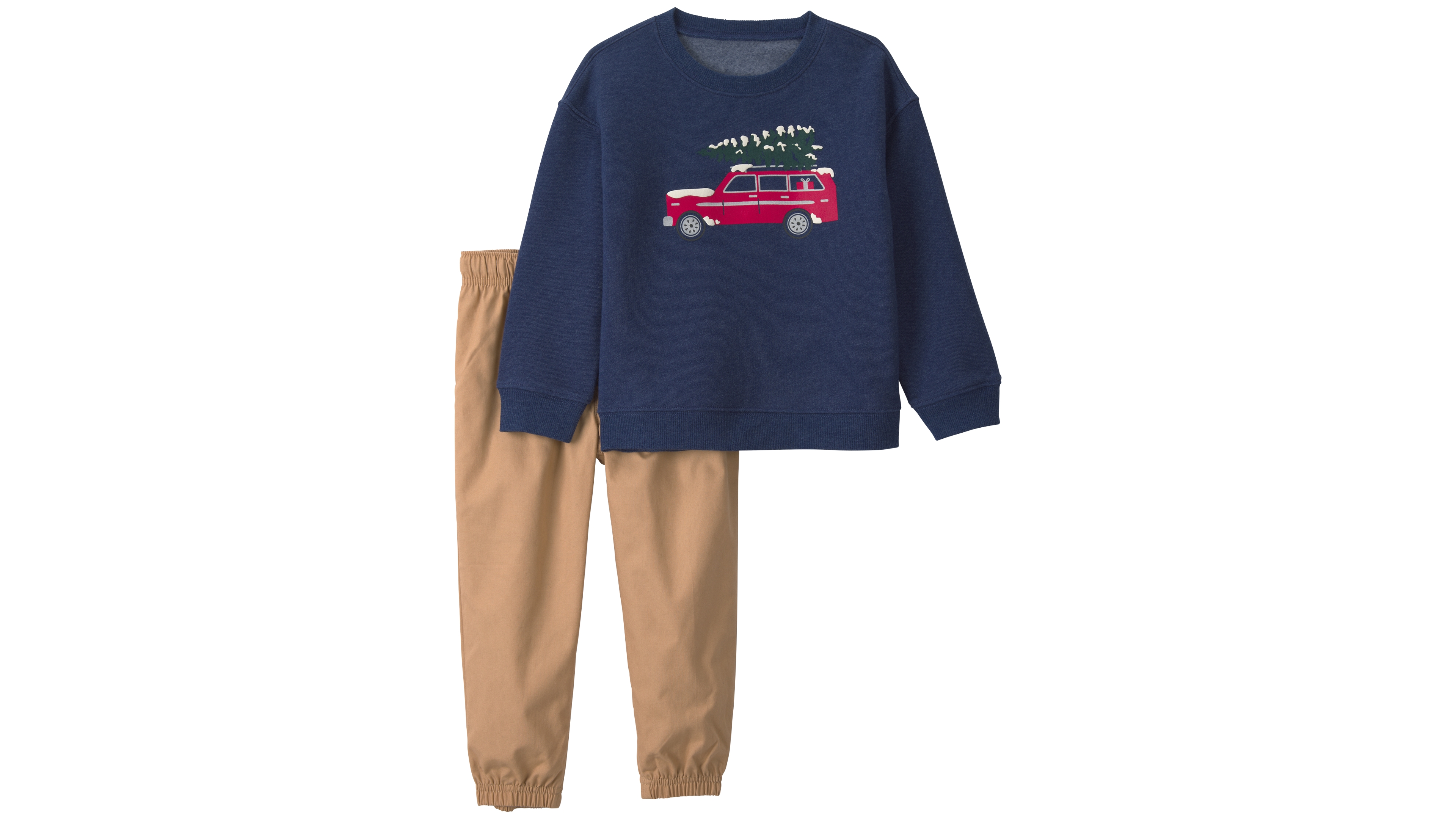 Carter's Toddler Boys' 2T-5T Long-Sleeve Christmas Jogger Pullover and Pant Set
