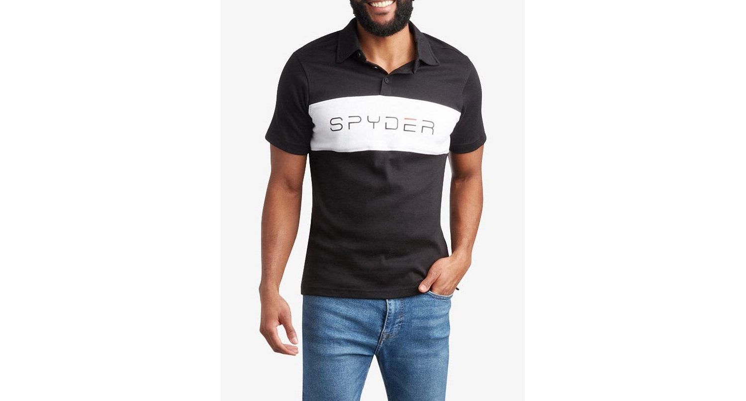 Men's Color-Blocked Short-Sleeve Polo Shirt