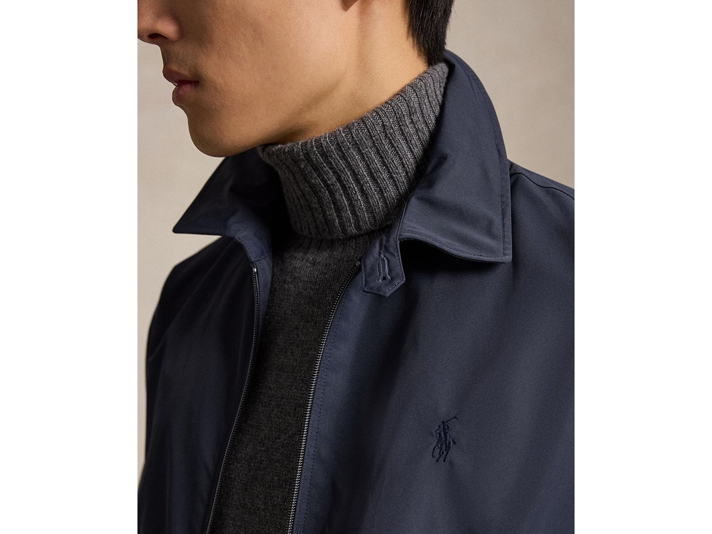 Мужская куртка Polo Ralph Lauren The Southland Twill Water-Repellent Bomber Regular Fit, цвет: Тёмно-синий — фото 3