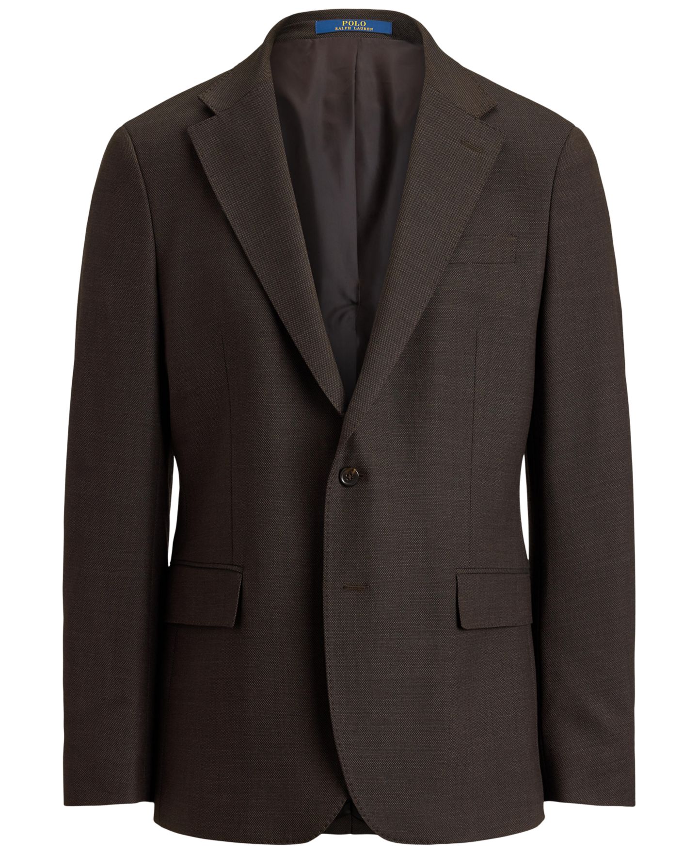 Мужской пиджак Polo Ralph Lauren Modern-Fit Wool-Blend Birdseye Suit, цвет: Тёмный коричневый — фото 5