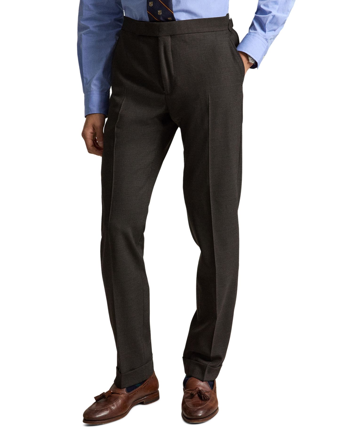 Men's Wool-Blend Birdseye Stretch Suit Pants