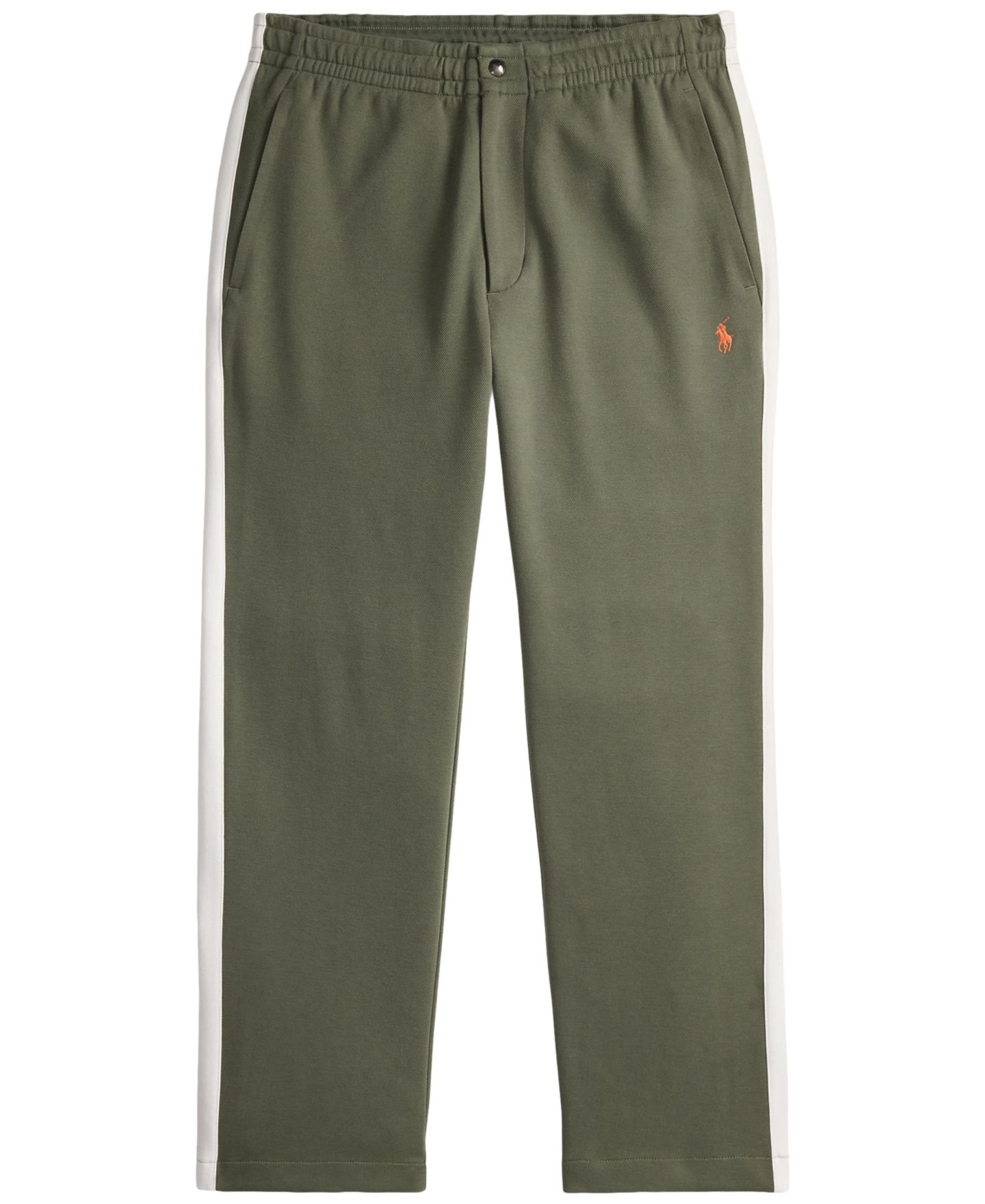 Мужские брюки Polo Ralph Lauren Double-Knit Striped Track Pants, цвет: Оливковый — фото 5