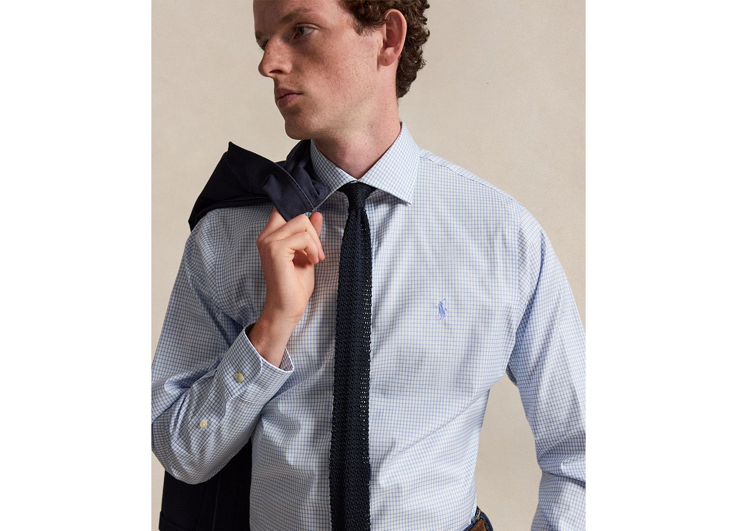 Men's Regent Checked Classic-Fit Spread-Collar Dress Shirt