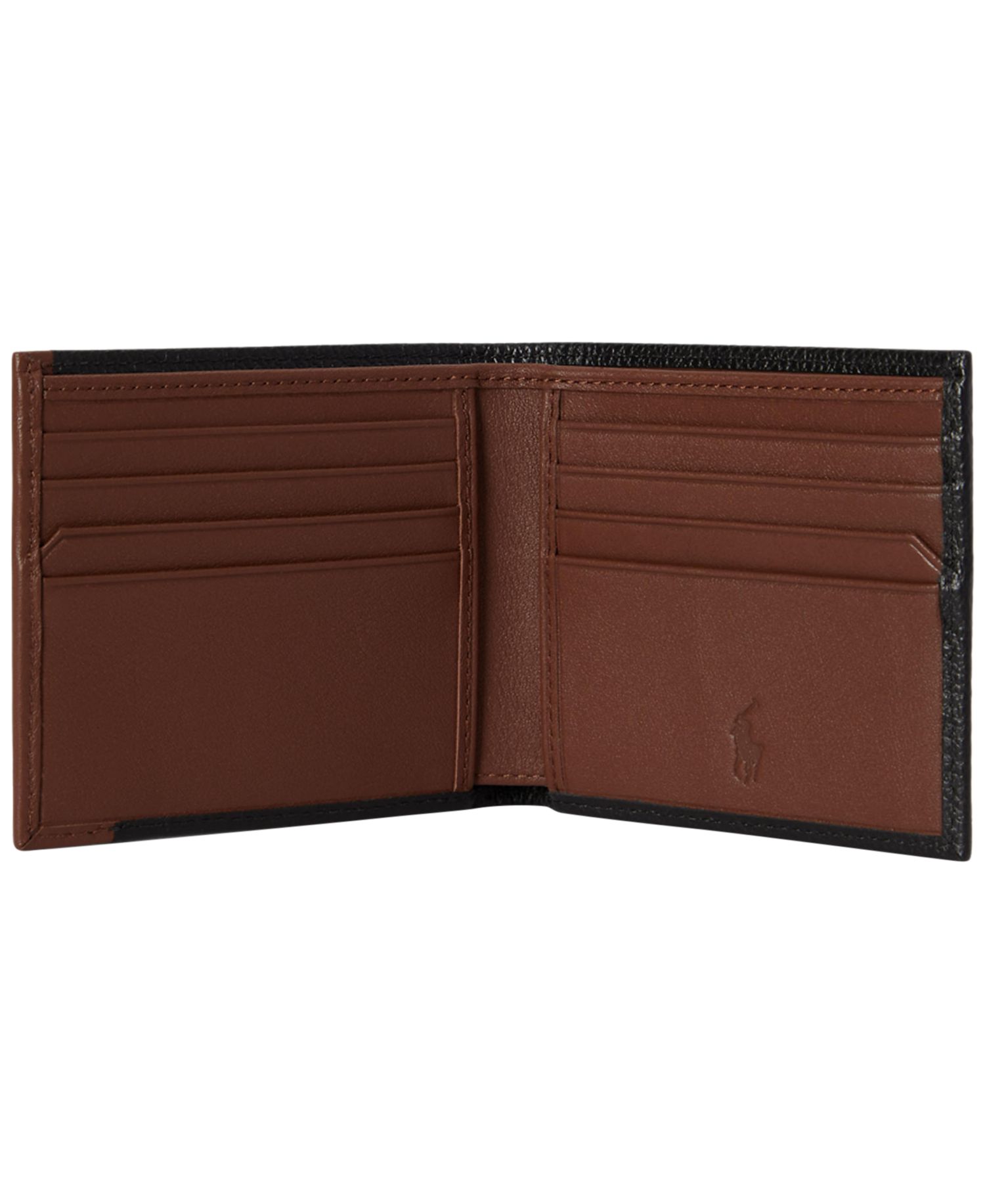 Two-Tone Leather Billfold Wallet