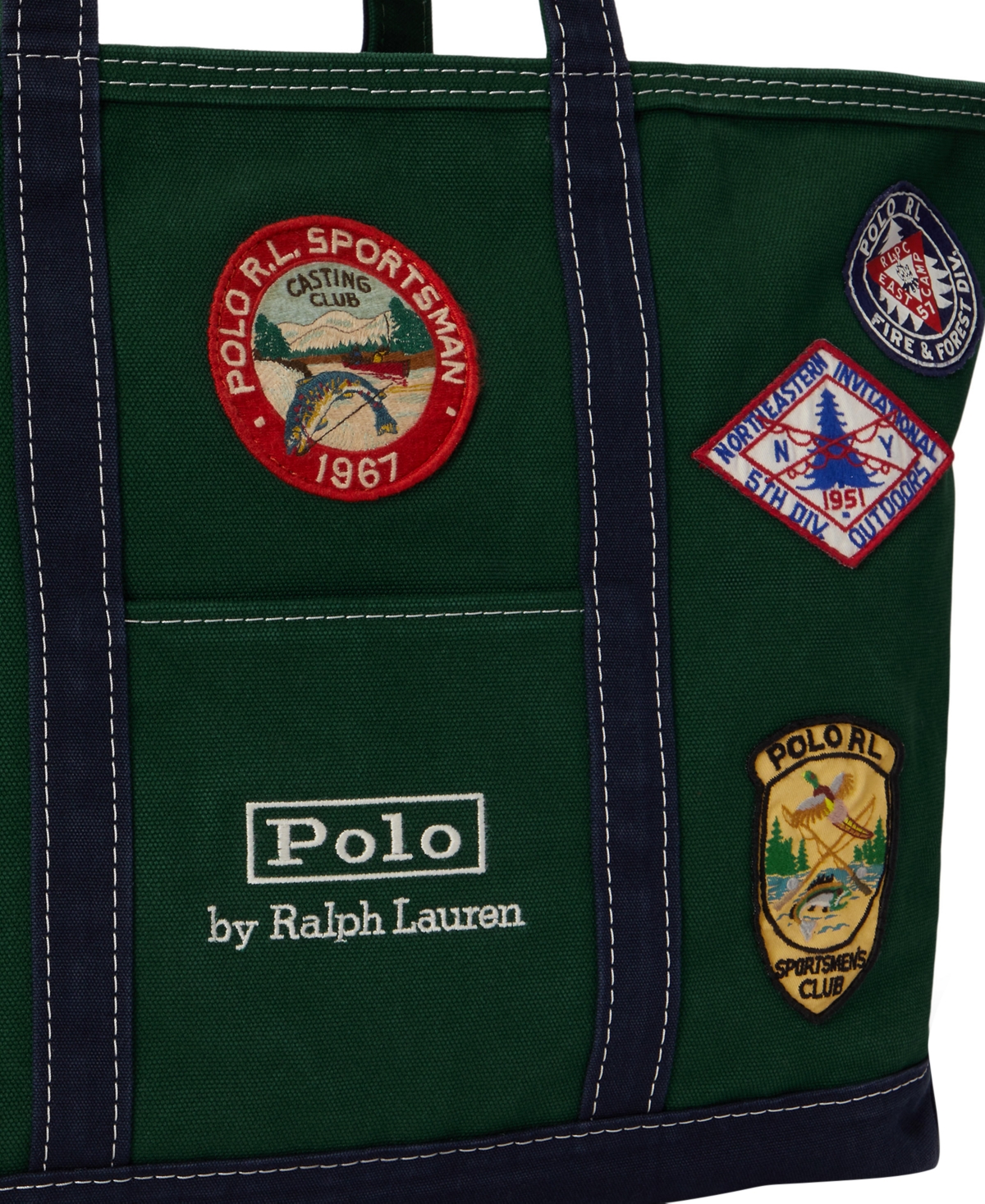 Polo Ralph Lauren Logo-Patch Outdoors-Inspired Canvas Tote
