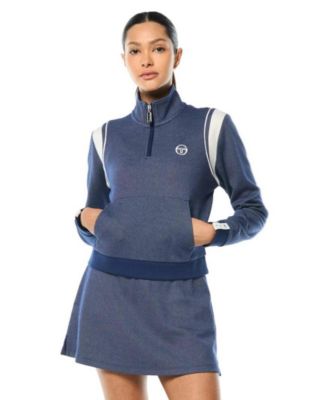 Women's Agiato Mock-Neck Quarter-Zip Kangaroo-Pocket Sweatshirt