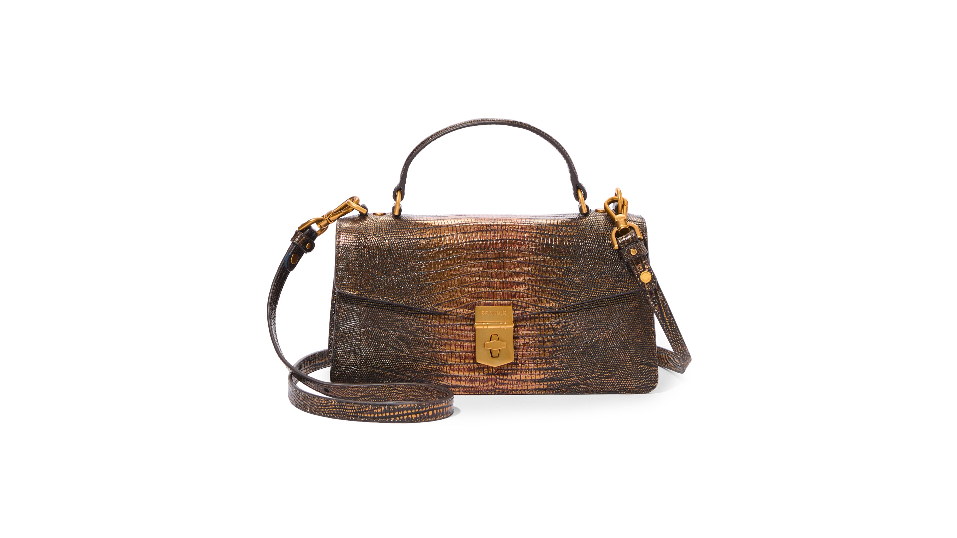 Brahmin Genie Small Leather Satchel Handbag