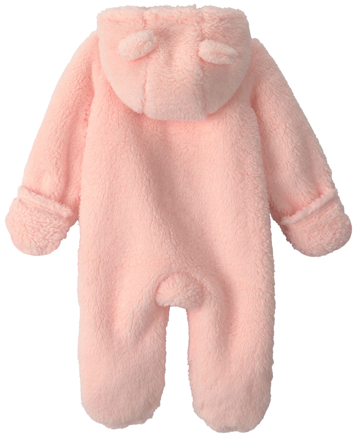 Baby Girls' Bear Hooded Long-Sleeve Jumpsuit