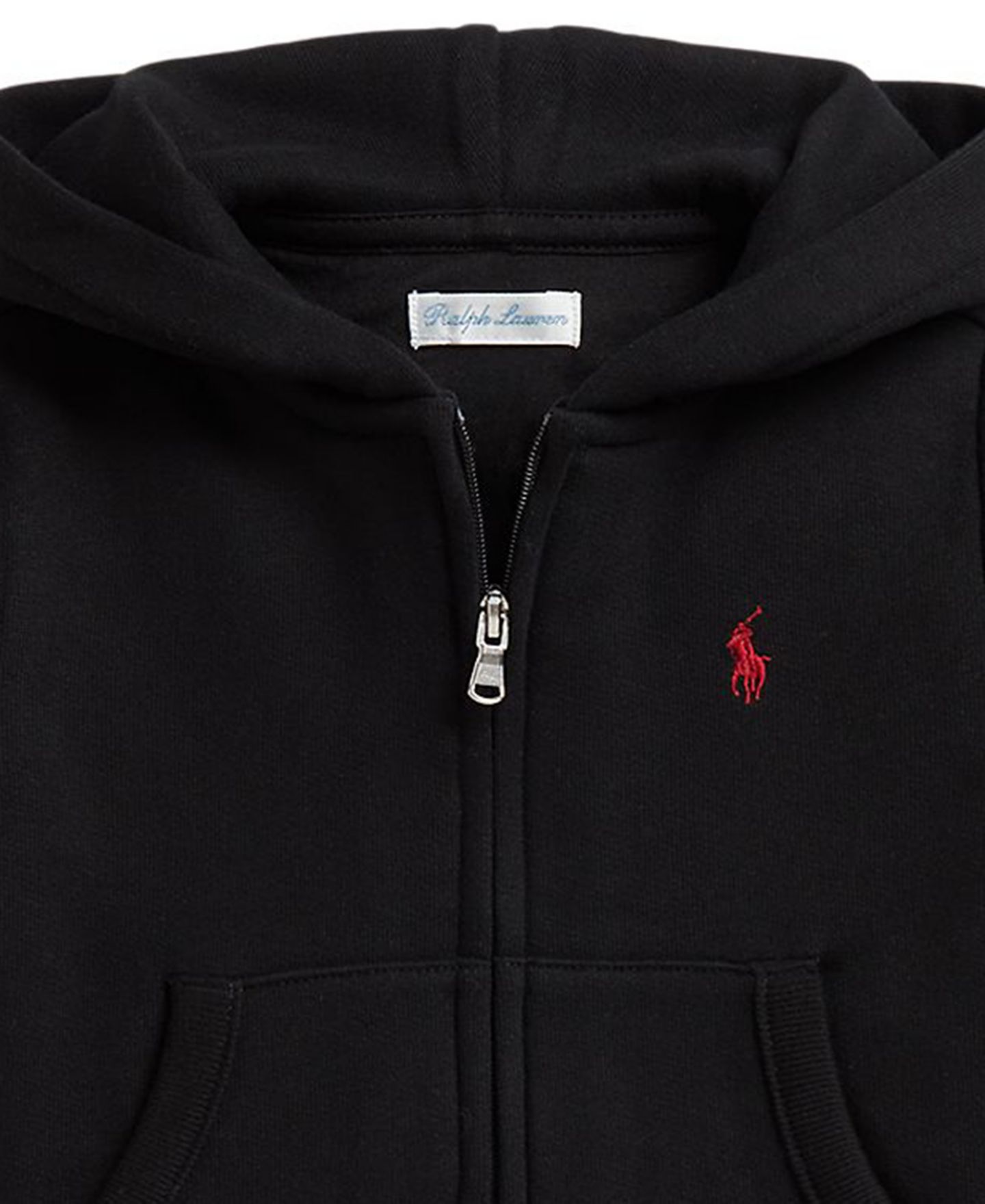 Детский комплект Polo Ralph Lauren для малыша: худи на молнии с капюшоном и брюки, цвет: Чёрный — фото 3