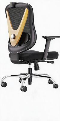 Ergonomic Y-Frame Office Chair with Lumbar Support, Adjustable Swivel, Padded Seat, Smooth Casters for Home Office and Living Room Use