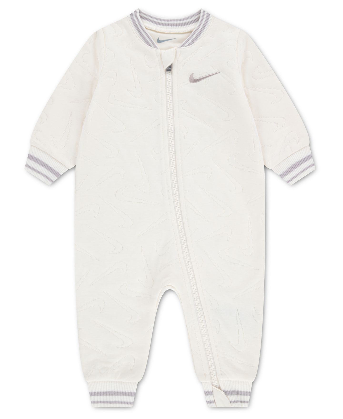Детский комбинезон Nike Readyset. Grow. Long-Sleeve Zip-Up Coverall, цвет: Бледная слоновая кость — фото 1