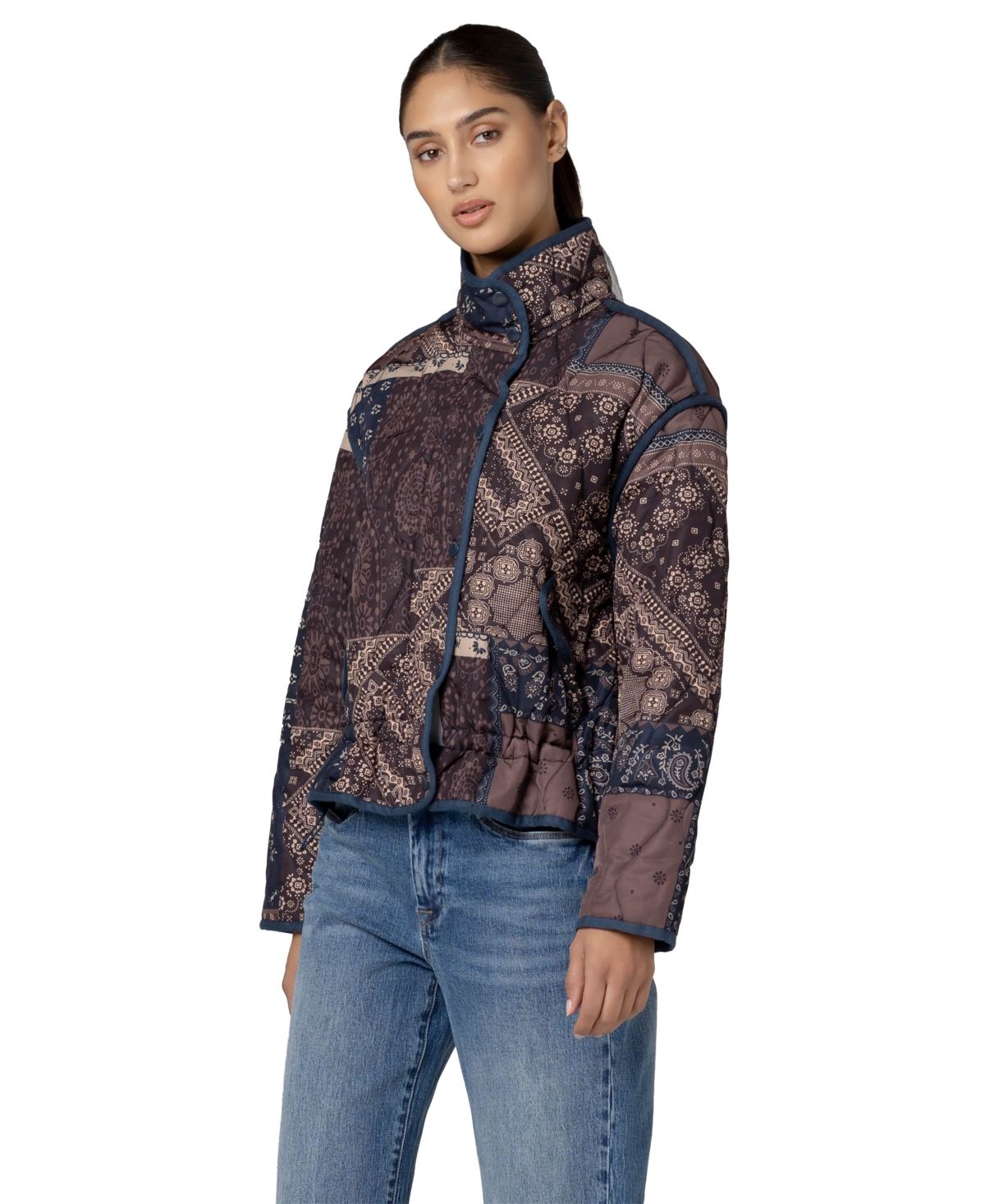 Blank Nyc Women's Dust And Daydream Quilted-Print Long Jacket