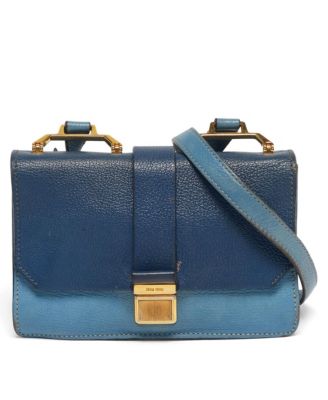 Women's Two-Tone Madras Leather Flap Crossbody Bag