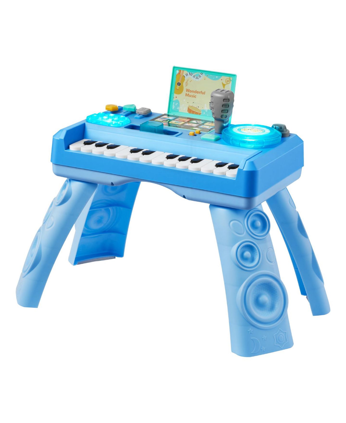 Детская игрушка SUGIFT Baby DJ Turntable 133 Sound Sources Record and Playback Musical Activity Table, Ages 6 Months+, цвет: Синий — фото 10