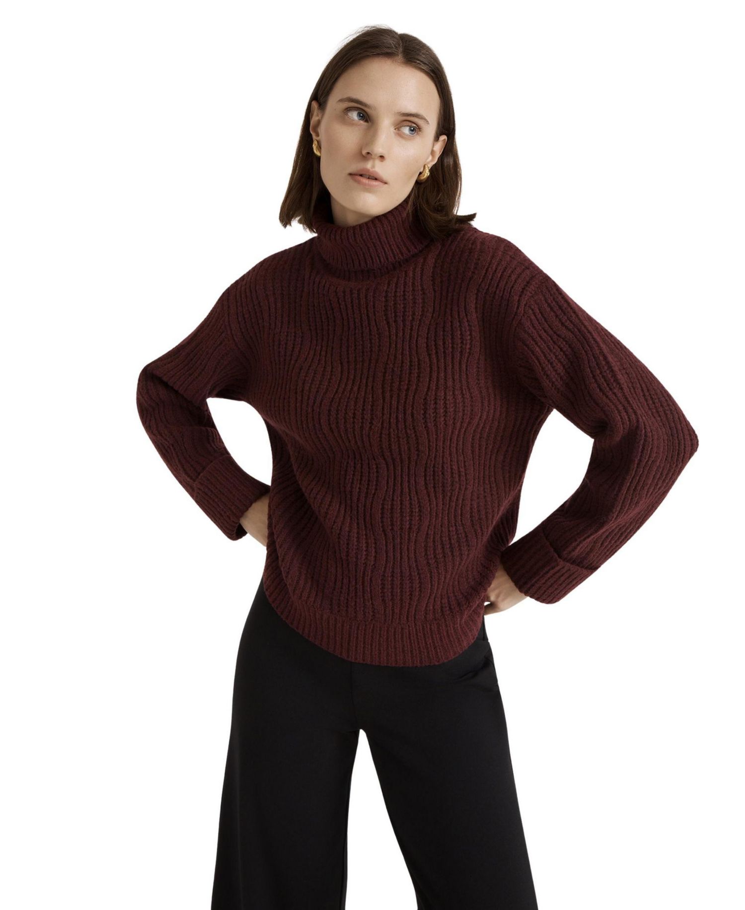 Women's Albie Ribbed-Knit Roll-Neck Sweater
