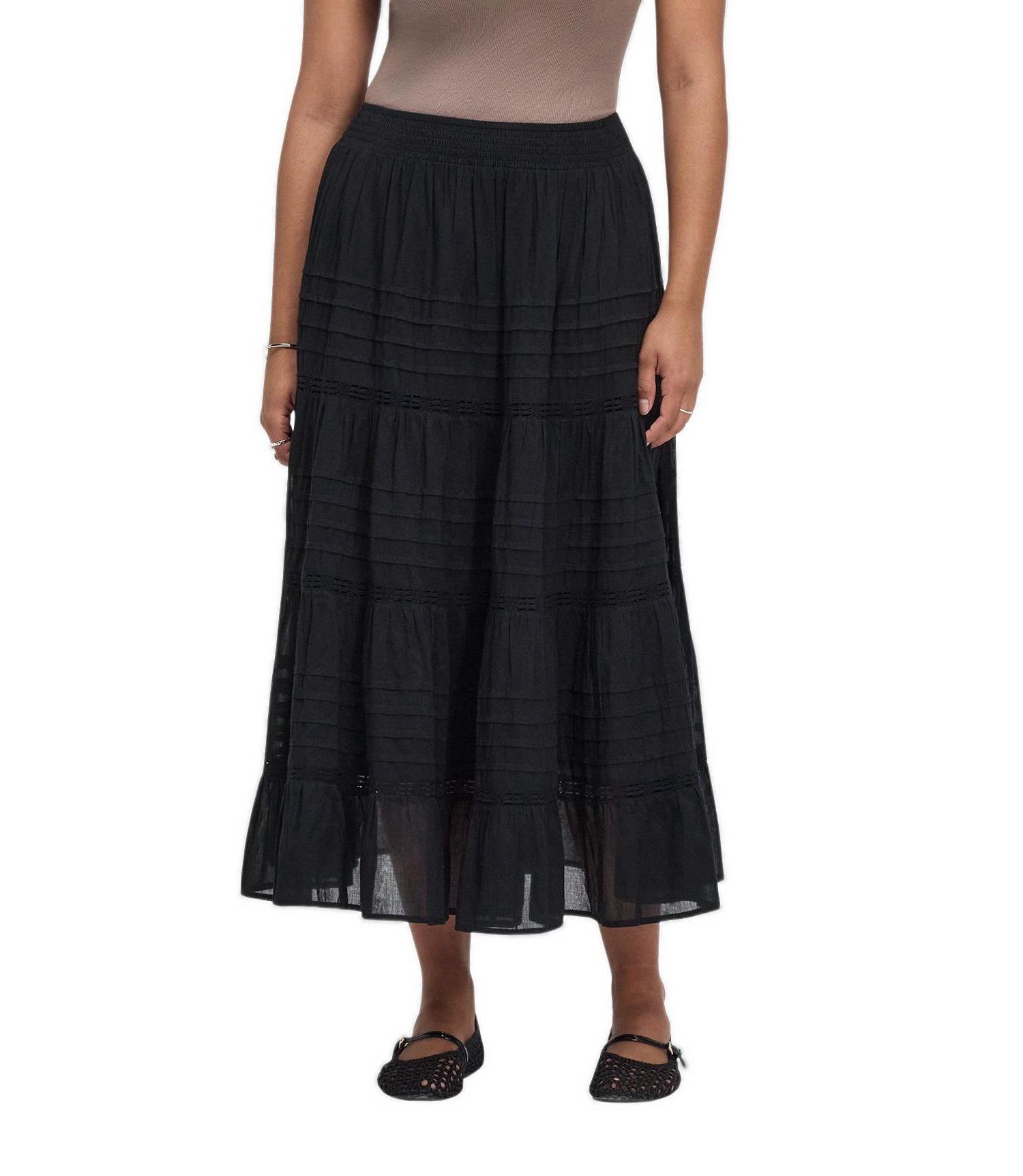 Women's Imani Tiered High-Waisted Midi Skirt