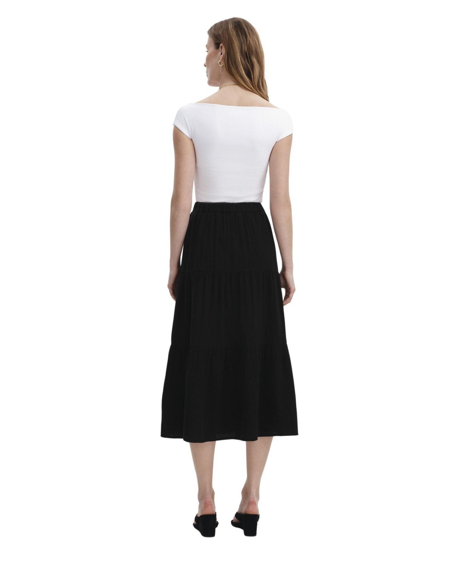 Women's Harriet Tiered A-Line Midi Skirt