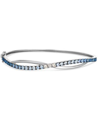 Sapphire Ombre (1.57 ct. t.w.) & White Sapphire (0.19 ct. t.w.) Bracelet in 14k Vanilla Gold