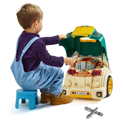 Mechanic Engine Lights, Sounds and Steering Wheel 60-Piece Playset, Ages 3+