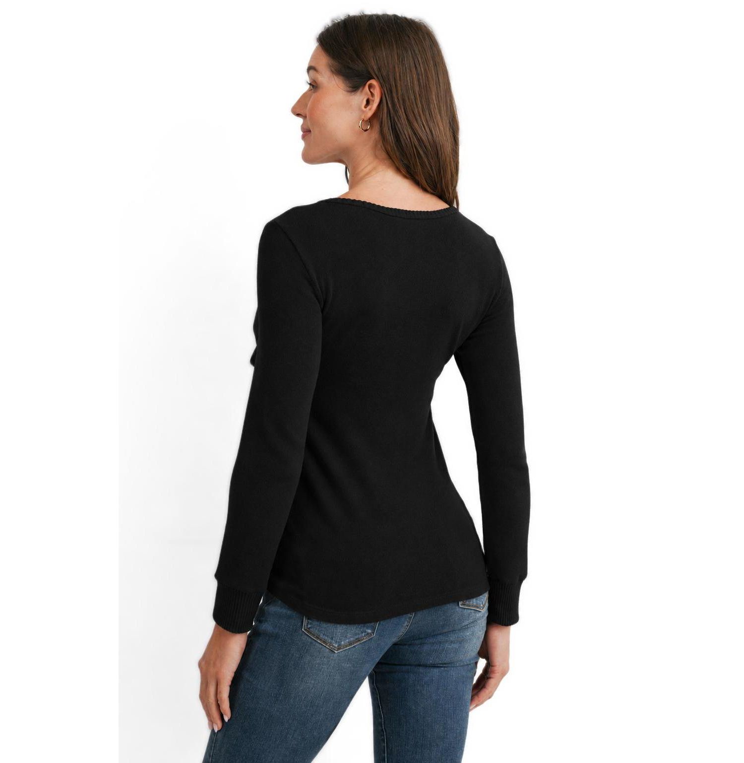 Maternity Nursing Brushed-Knit Sweater