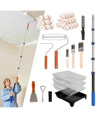 Paint Roller Kit Extension Pole Wall Brush
