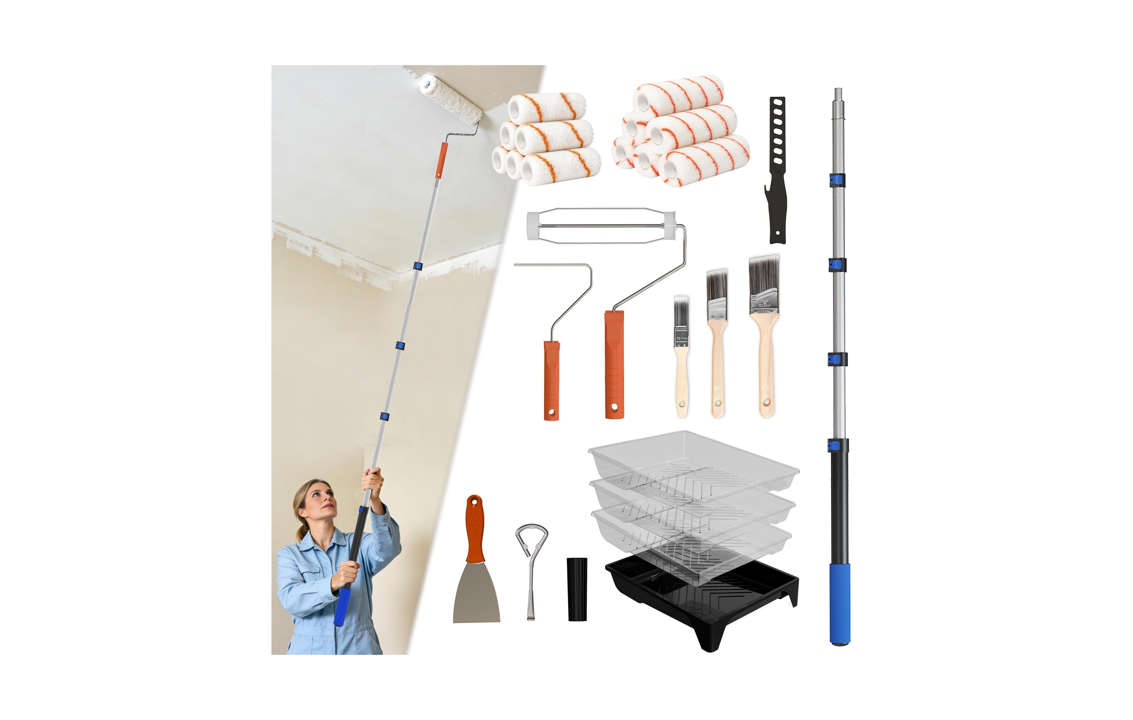 Xdovet Paint Roller Kit Extension Pole Wall Brush