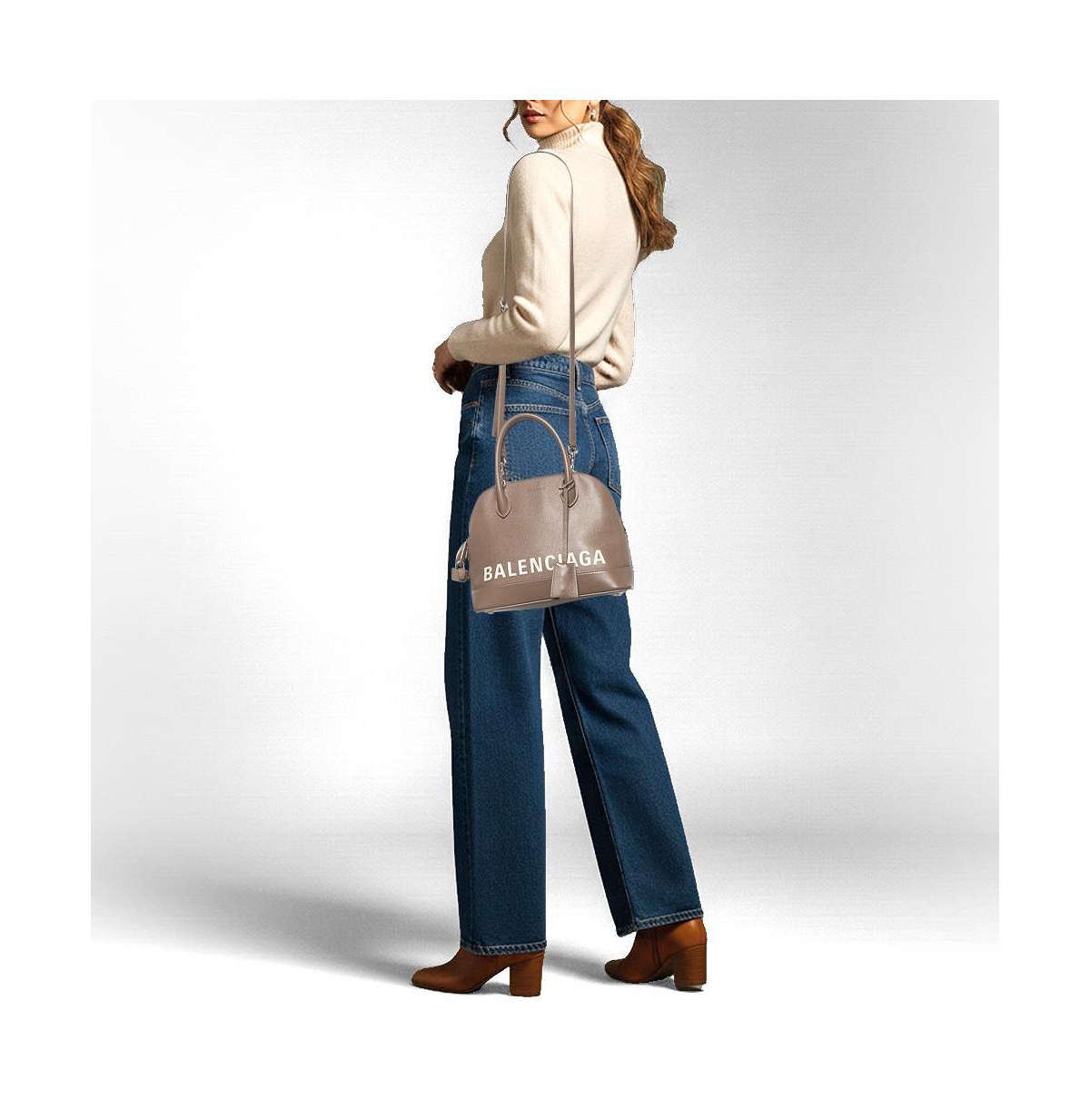 Pre-Owned Balenciaga Women's Ville Small Logo Leather Satchel