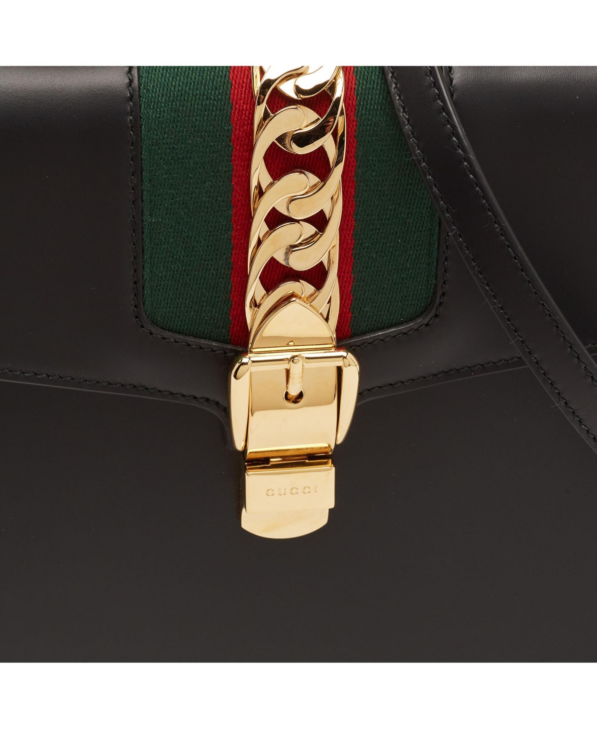 Pre-Owned Gucci Women's Sylvie Medium Leather Top Handle Bag