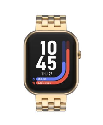 Unisex AIR 5 with Sleep Tracking and Bluetooth Calling Gold-Tone Metal Strap Smartwatch 24mm