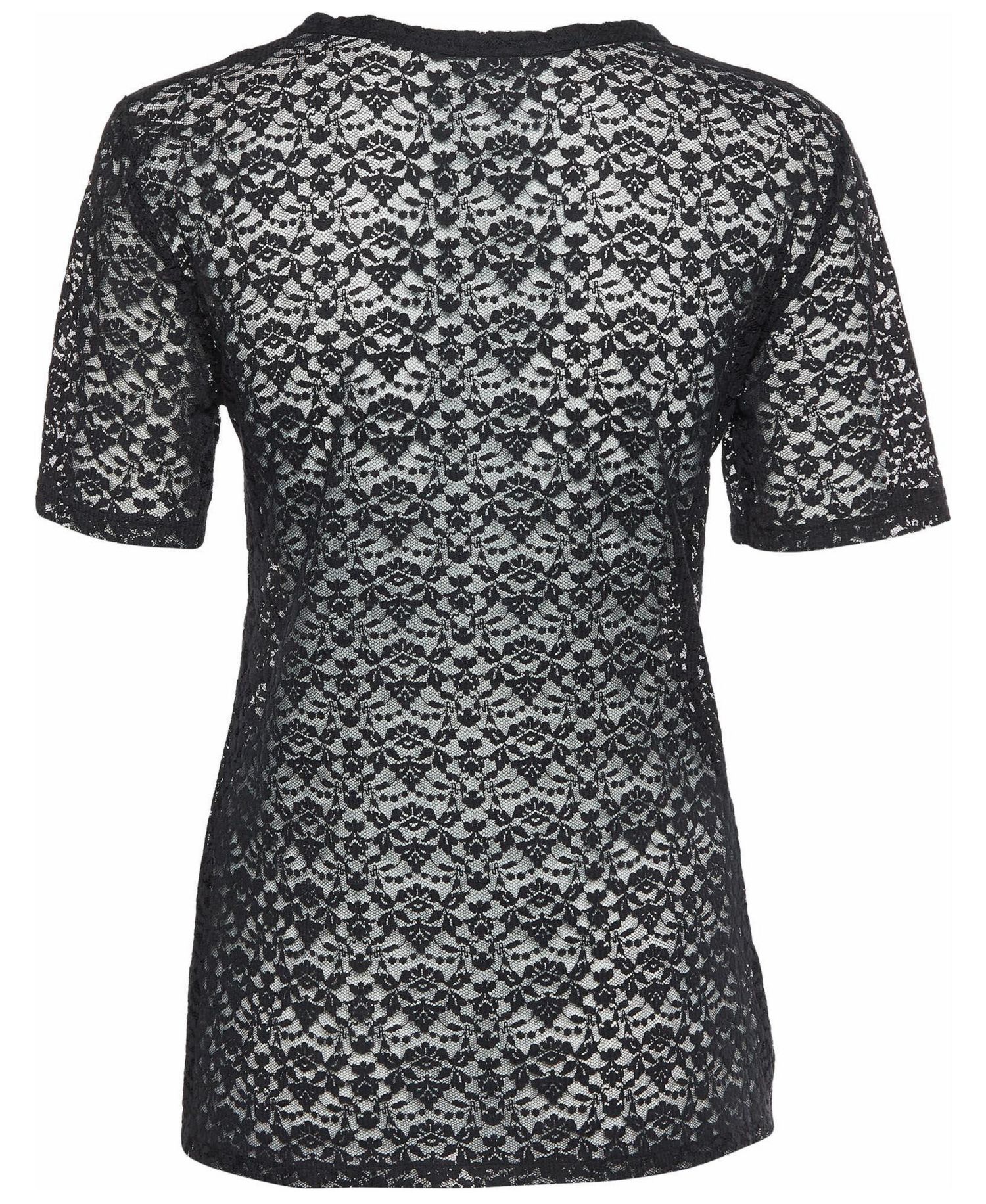 Stella McCartney Women's Sheer Lace Short-Sleeve Top