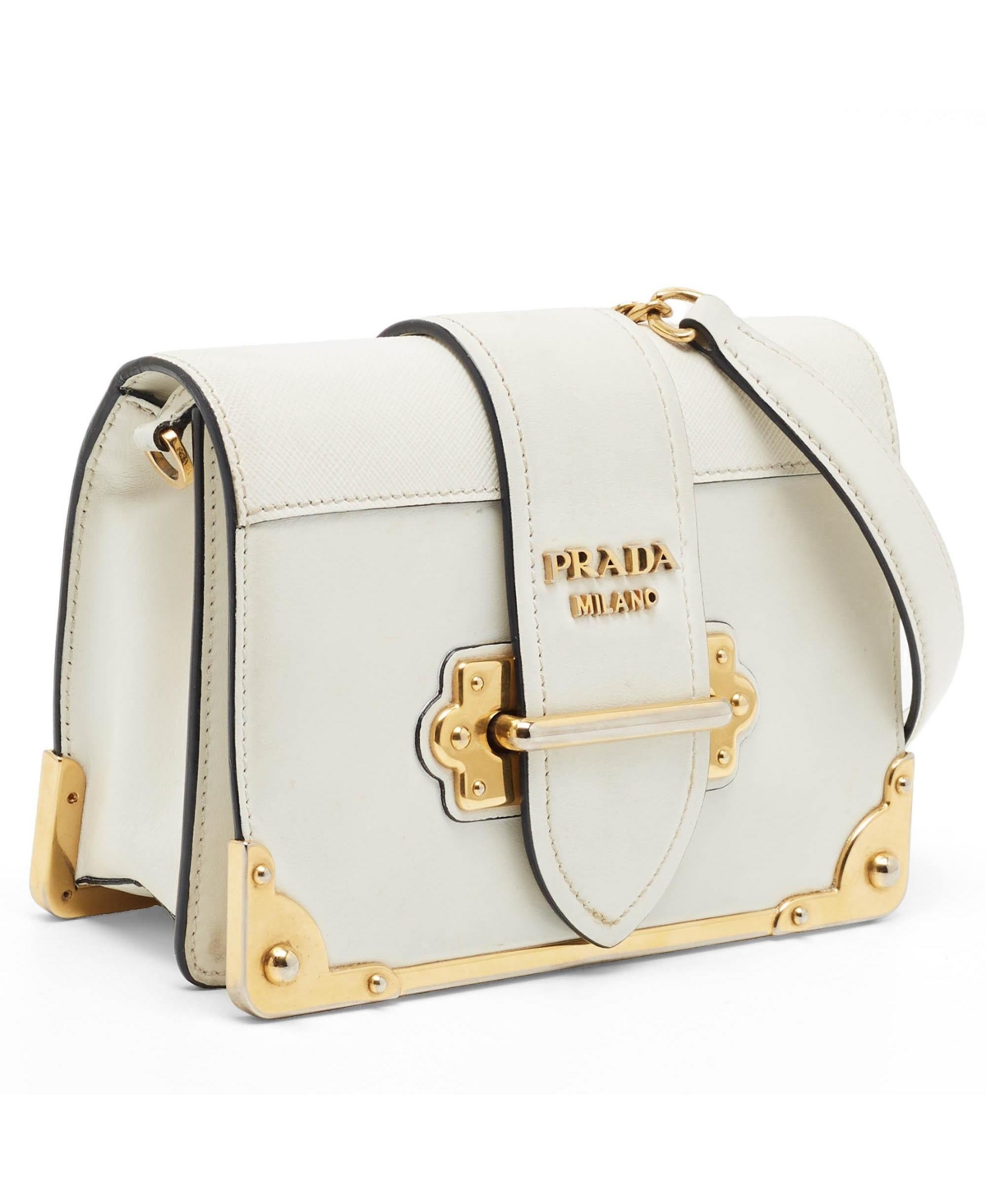Pre-Owned Prada Women's Cahier Saffiano Leather Shoulder Bag