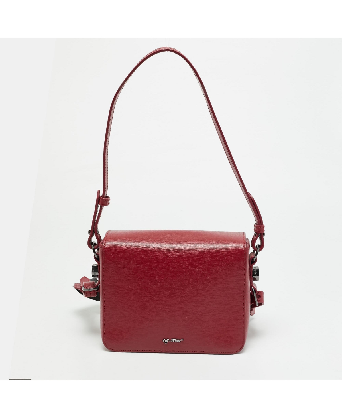 Pre-Owned Off-White Women's Mini Binder Clip Leather Shoulder Bag