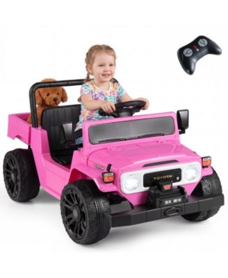 Licensed Toyota Ride-On Truck with Parent Remote Control, Electric Dump Bed & Spring Suspension, 66 lb Capacity, Ages 3-8