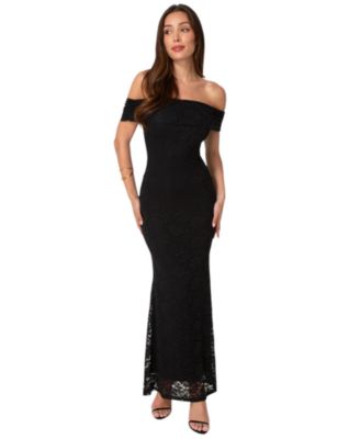 Women's Off-the-Shoulder Lace Maxi Dress