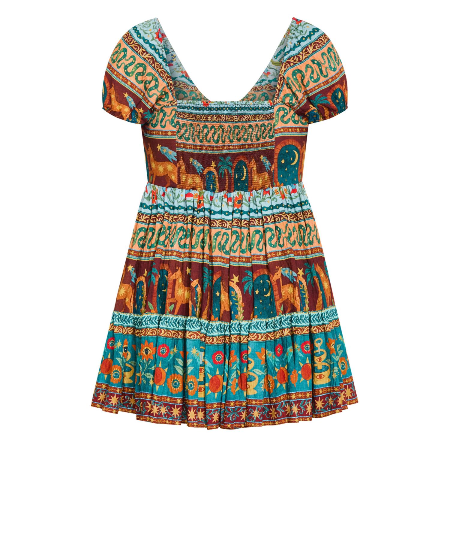 Women's Amaria Print Short-Sleeve V-Neck Mini Dress