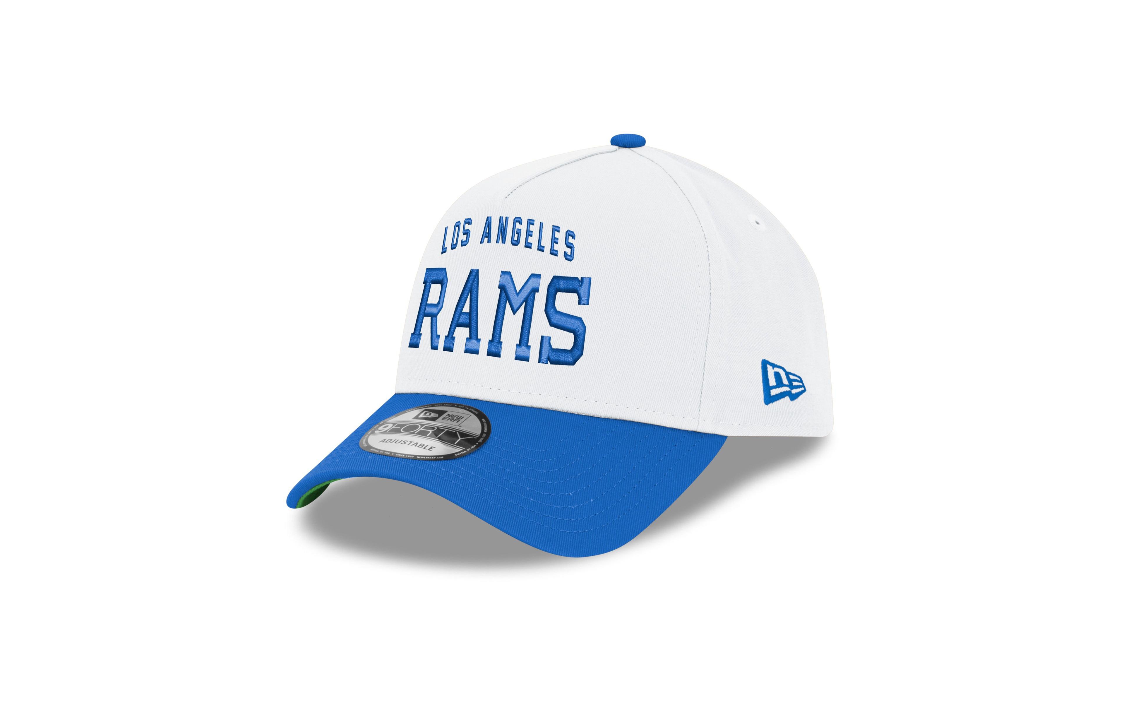 New Era Men's White/Royal Los Angeles Rams Classic Sol Alternate A-Frame 9FORTY Adjustable Hat