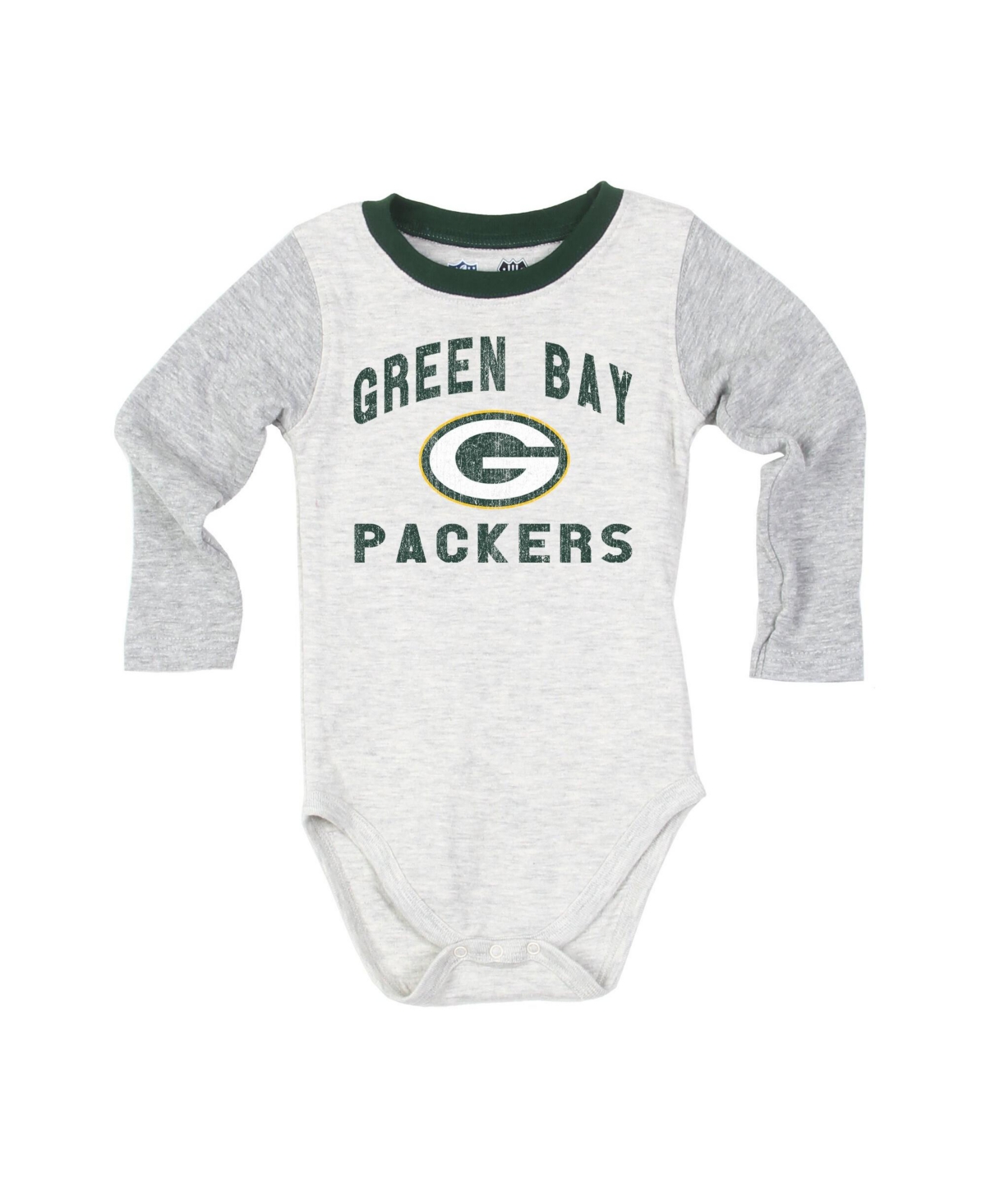 Wes & Willy Baby Boys' and Girls' Green Bay Packers Jie Jie Hopper Long-Sleeve Shirt and Sweatpants Set - Gray