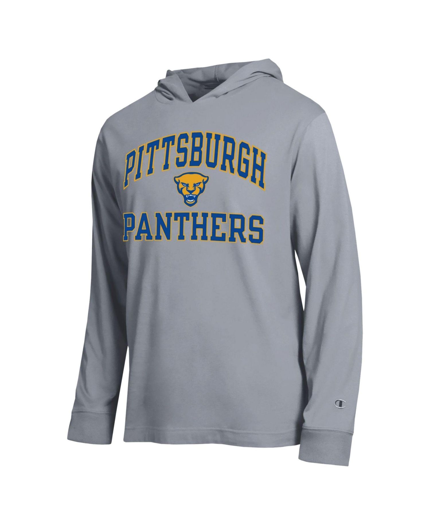Men's Heather Gray Pitt Panthers High Motor All-Star Long Sleeve Hooded Sweatshirt
