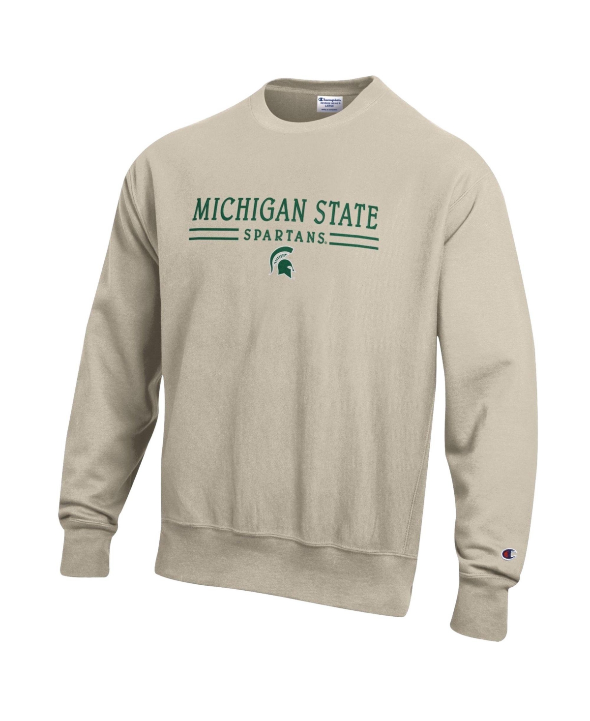 Champion Men's Michigan State Spartans Reverse Weave Heavyweight Fleece-Lined Crewneck Sweatshirt