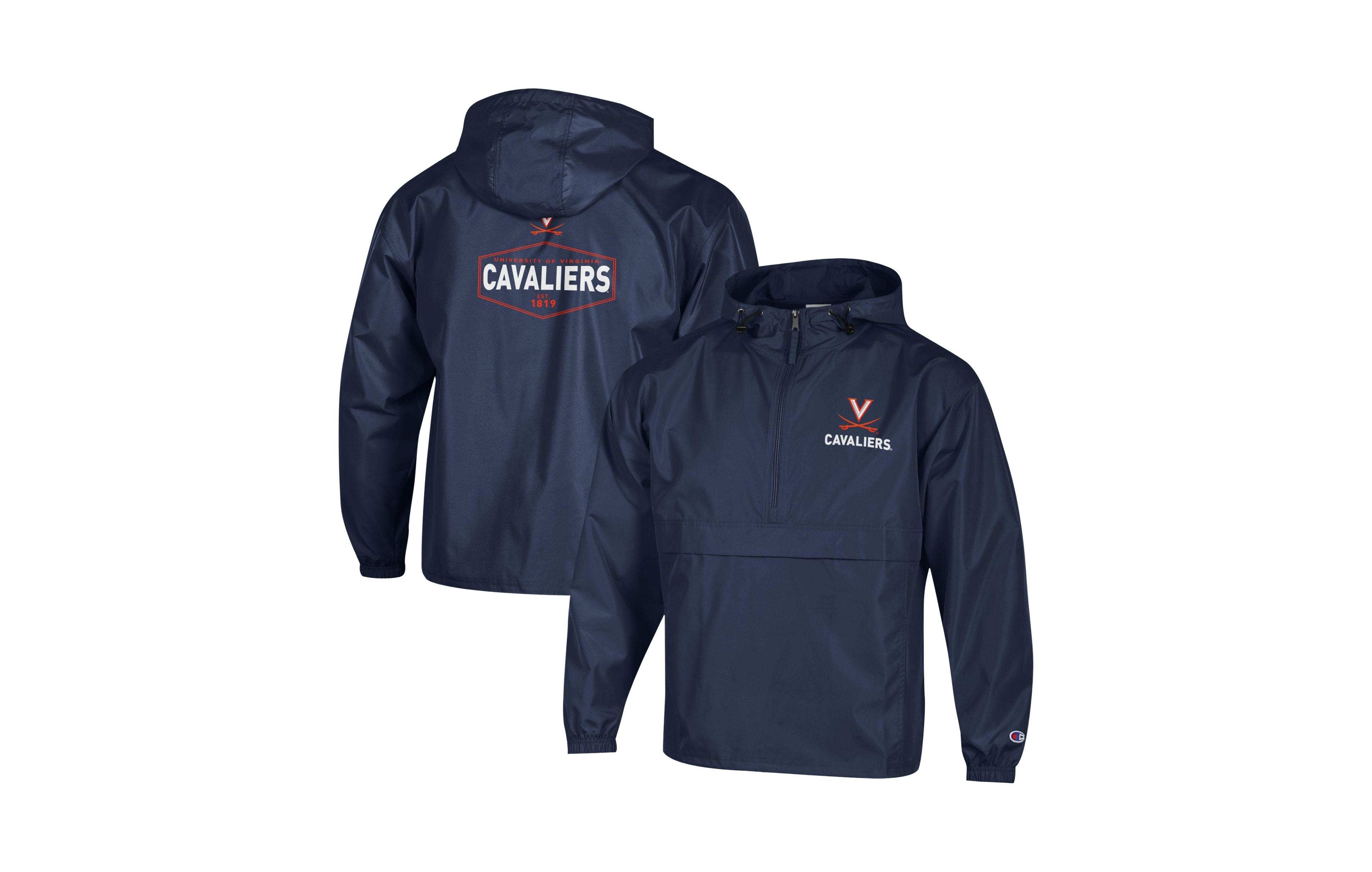Champion Men's Navy Virginia Cavaliers Delay Packable Half-Zip Jacket