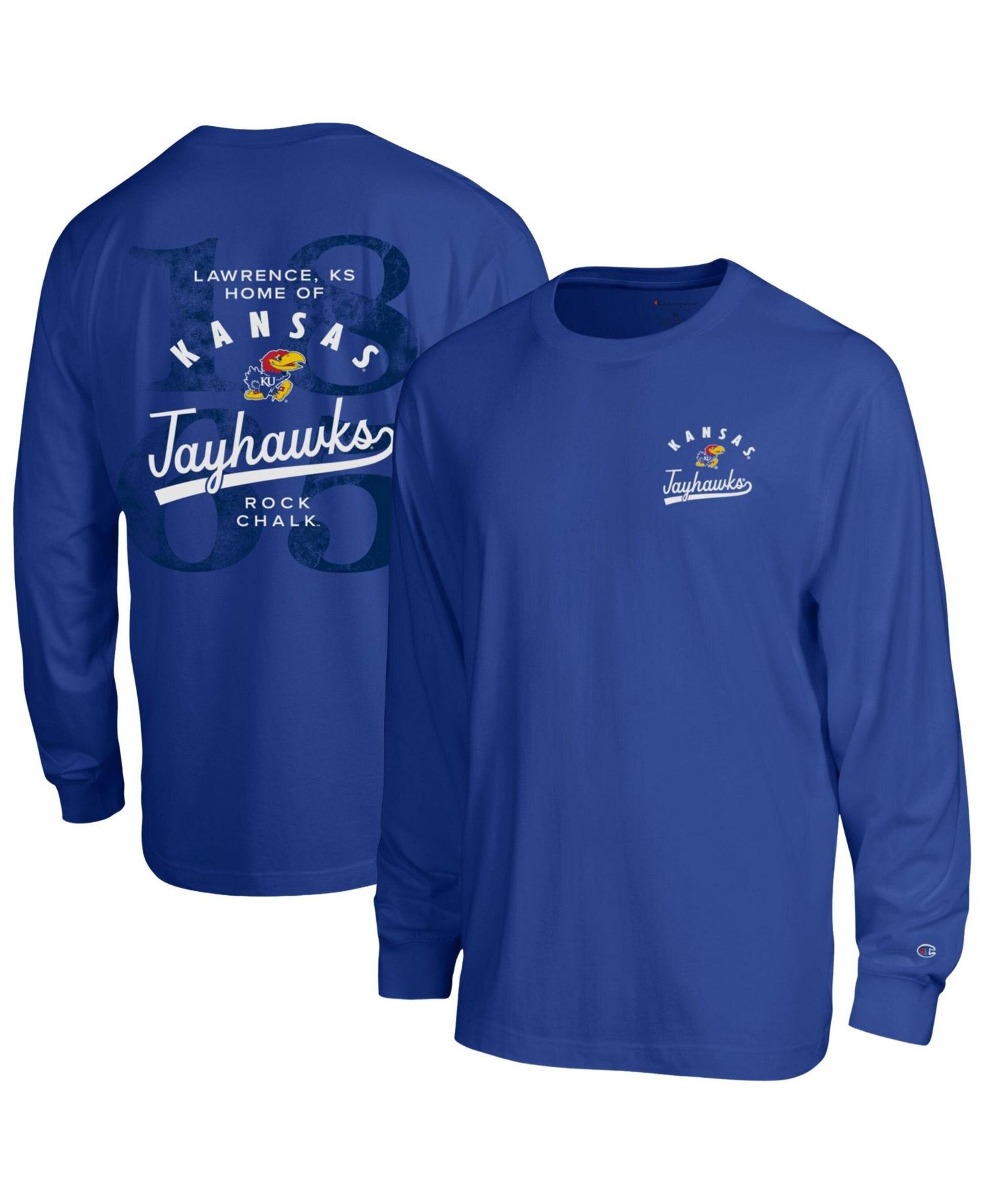 Men's Royal Kansas Jayhawks Laminated All-Star Long Sleeve T-Shirt