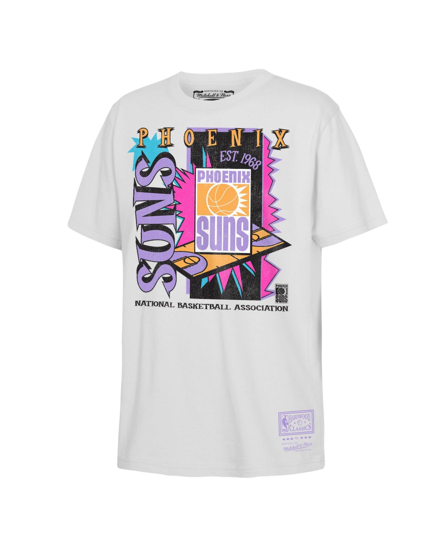 Boys' and Girls' 4-16 Phoenix Suns Neon Court Shock Crewneck Screen Print Graphics T-Shirt