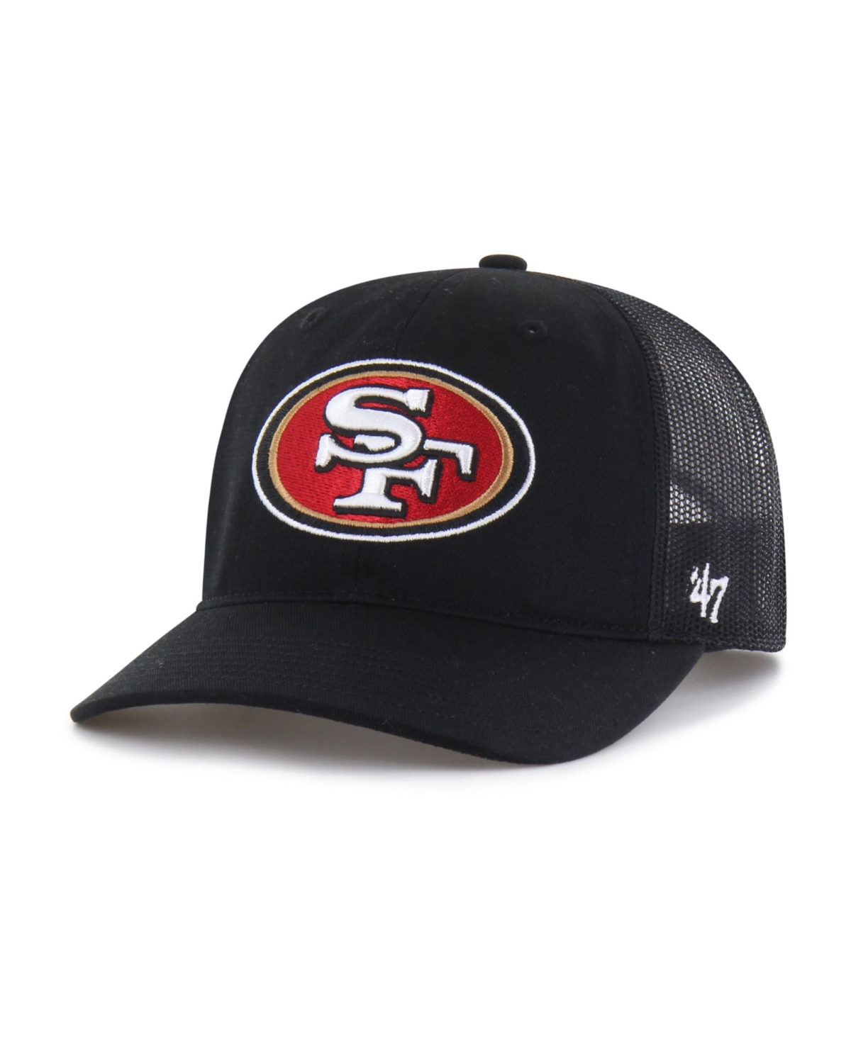 '47 Brand Big Boys and Girls San Francisco 49ers Trucker Snap Closure Hat - Black