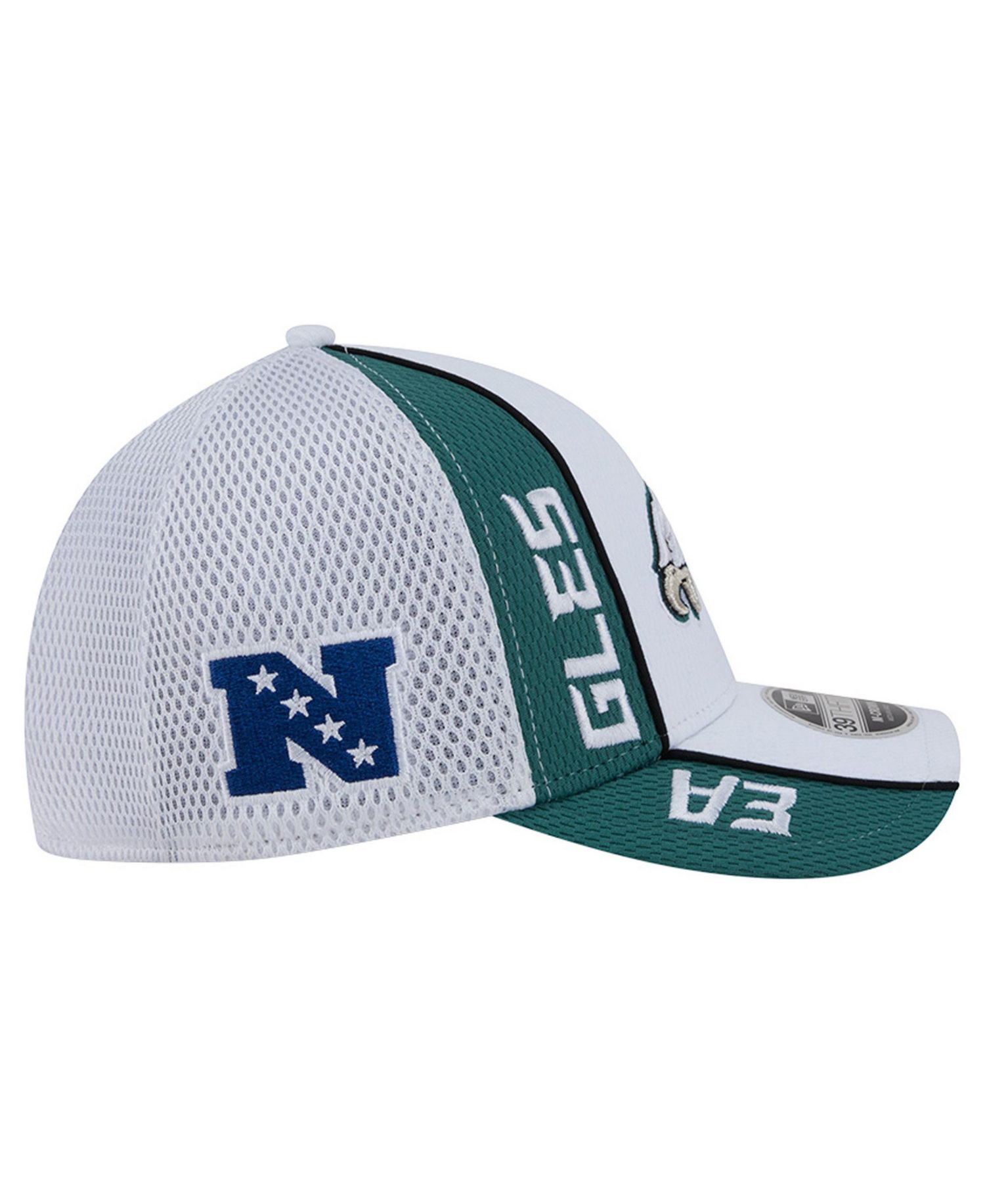 Men's White/Midnight Green Philadelphia Eagles Dash 39THIRTY Flex Hat