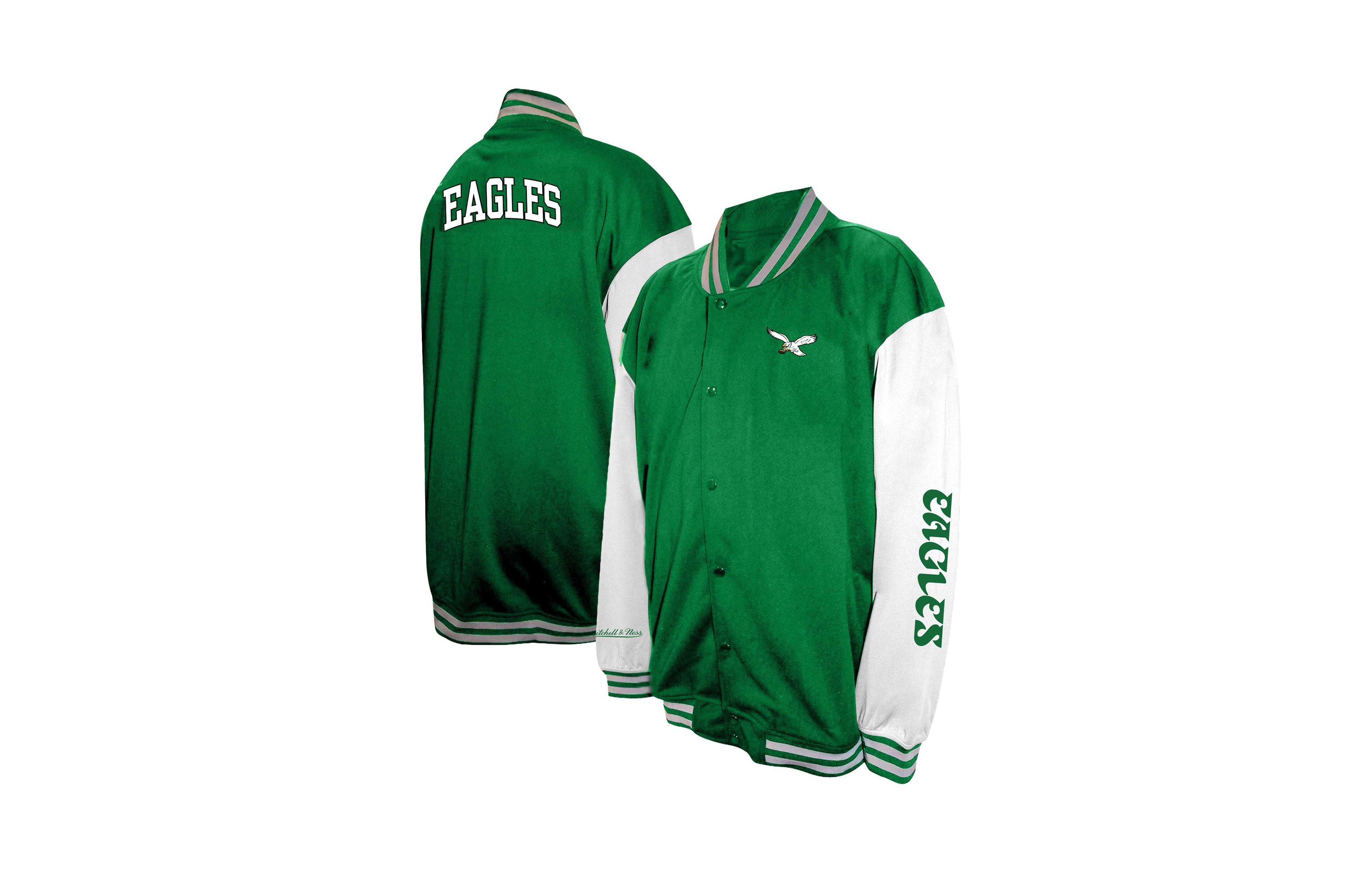 Profile Men's Midnight Green Philadelphia Eagles Big Tall Full-Snap Varsity Jacket