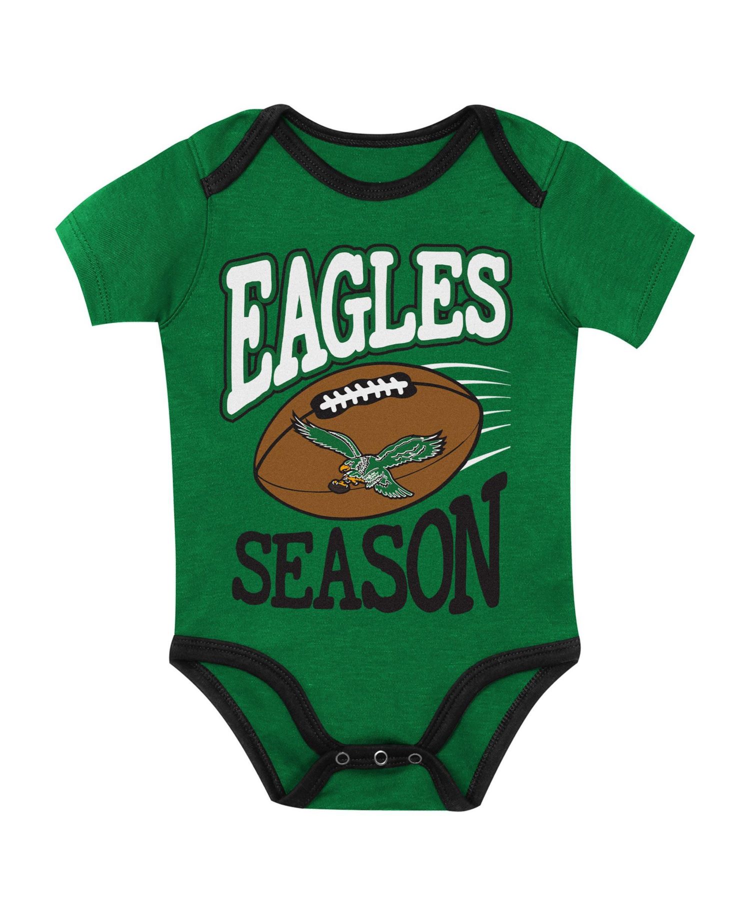 Baby Boys' and Girls' Philadelphia Eagles First Round Pick Screen Print 3-Piece Creeper Set